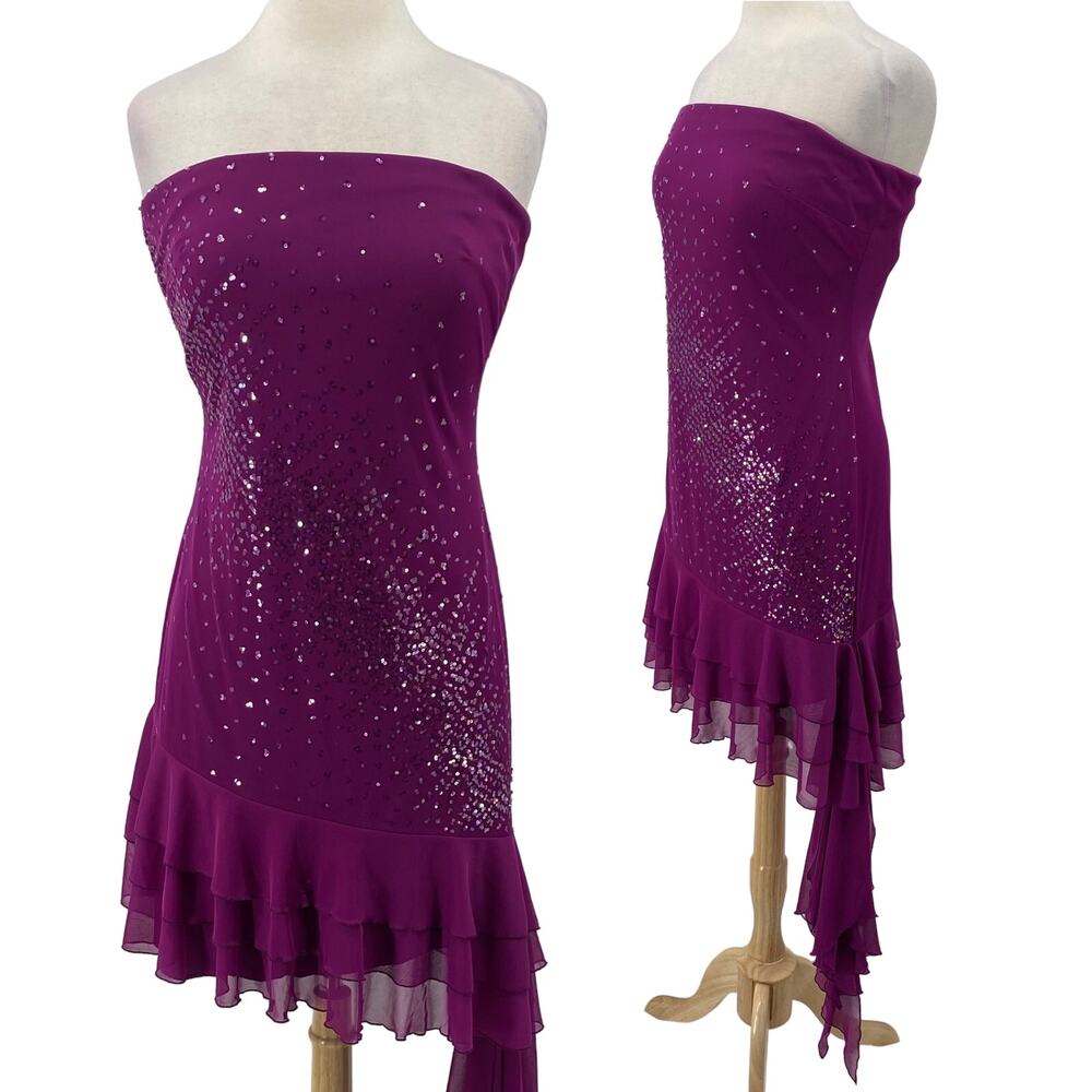 Vintage Purple Asymmetrical Dress